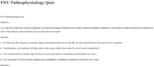FNU Pathophysiology Quiz