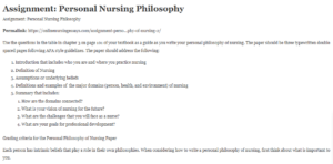 Personal Nursing Philosophy