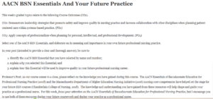AACN BSN Essentials And Your Future Practice