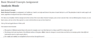 Basic Musical Concepts Assignment
