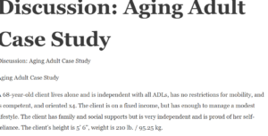 Aging Adult Case Study