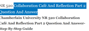 Collaboration Café And Reflection Part 2 Question And Answer