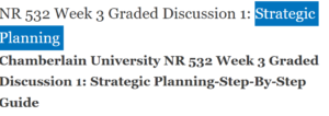 Strategic Planning 